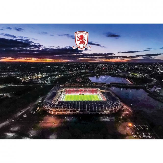 Night Drone Stadium Poster